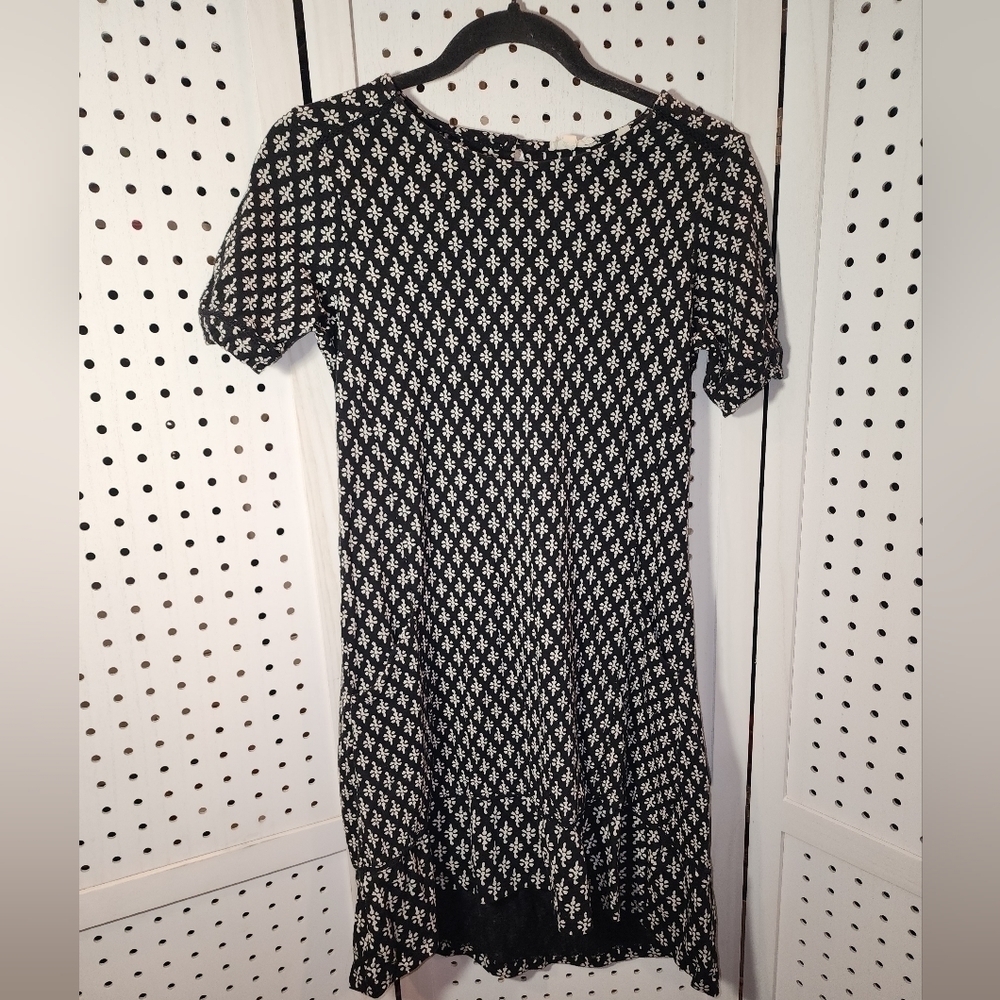 Fat Face 2 Simone Geo Print Jersey Dress Pockets Black